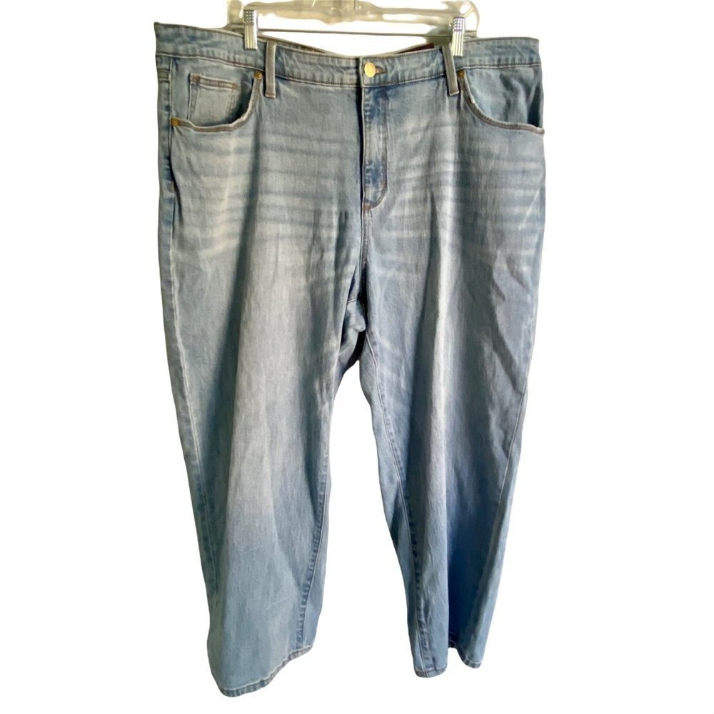Ava & Viv High Rise Straight Medium Wash Stretch Jeans 22W NEW
